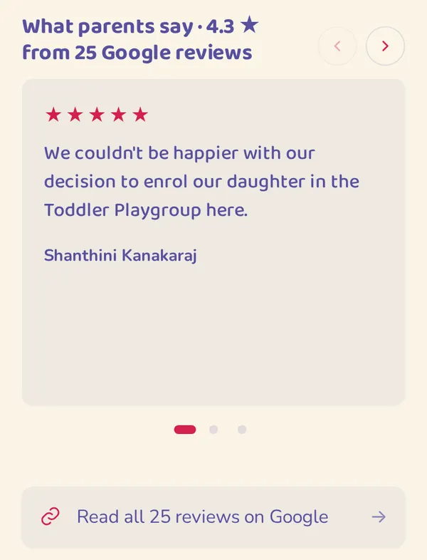 Real Google reviews, word for word, as it looks on the Kidoz Montessori Pre School page